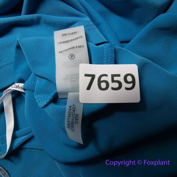 New! Calvin Klein Womens Twist-Front Top in‎ blue, size M - Picture 10 of 10